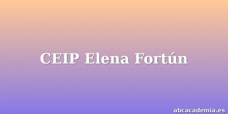 CEIP Elena Fortún