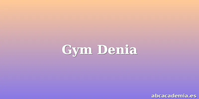 Gym Denia